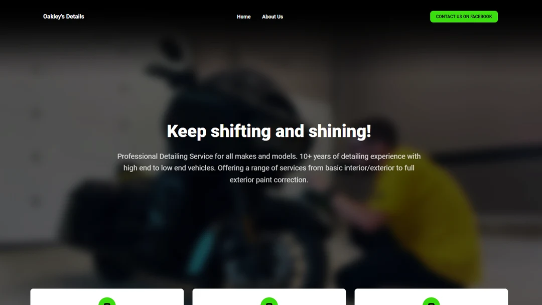 Homepage Preview of concept page.